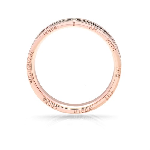 Nhẫn Hợp Kim Nữ AvaJi Đính Đá AVJ.R000139 Màu Vàng Hồng