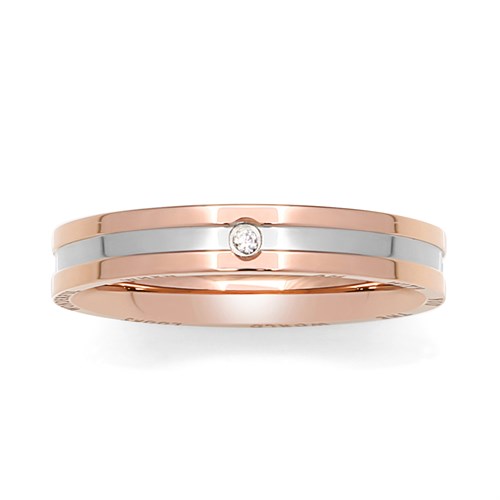 Nhẫn Hợp Kim Đính Đá Nam AvaJi AVJ.R000140 Màu Vàng Hồng