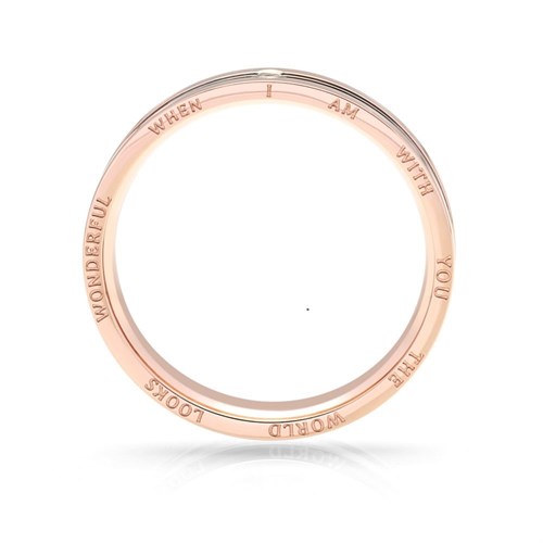 Nhẫn Hợp Kim Đính Đá Nam AvaJi AVJ.R000140 Màu Vàng Hồng