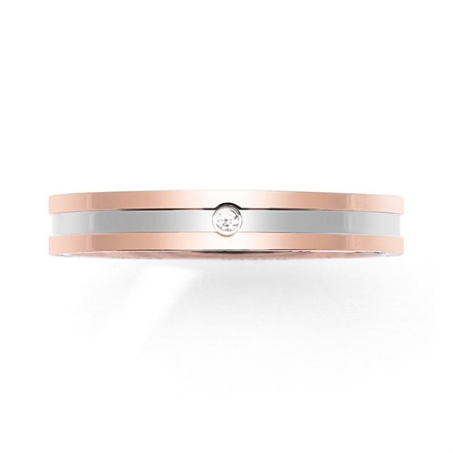 Nhẫn Hợp Kim Nam AvaJi Đính Đá AVJ.R000150 Màu Vàng Hồng