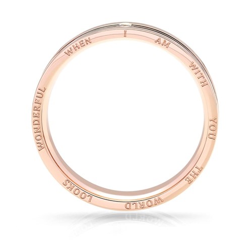 Nhẫn Hợp Kim Nam AvaJi Đính Đá AVJ.R000150 Màu Vàng Hồng