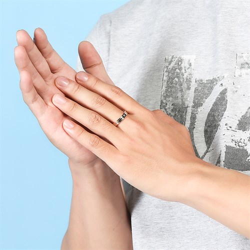 Nhẫn Hợp Kim Nam AvaJi Đính Đá AVJ.R000150 Màu Vàng Hồng