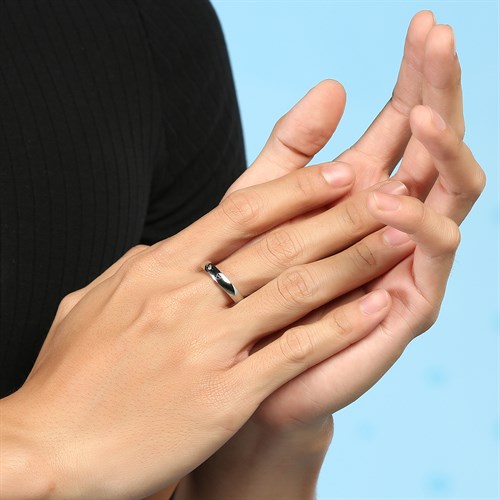 Nhẫn Hợp Kim Nam AvaJi Đính Đá AVJ.R000157 Màu Bạc