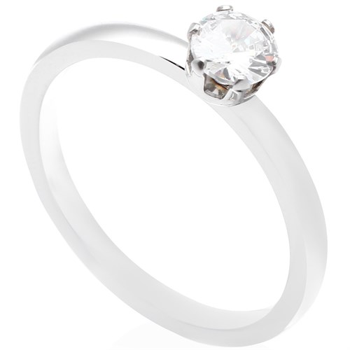 Nhẫn Hợp Kim Nữ AvaJi Đính Đá AVJ.R000165 Màu Bạc