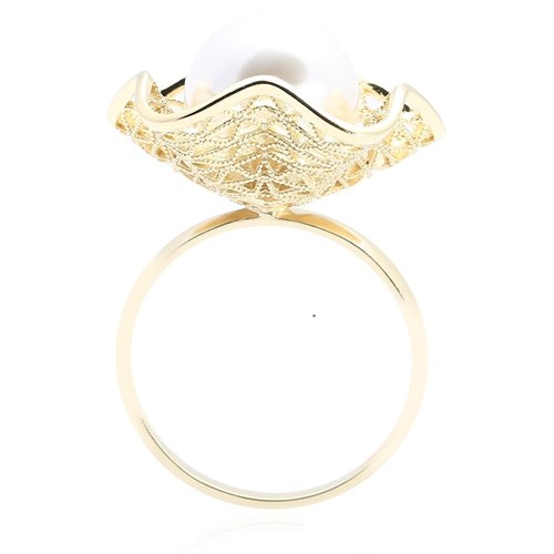 Nhẫn Hợp Kim Nữ AvaJi Ngọc Trai AVJ.R000236.00 Màu Vàng