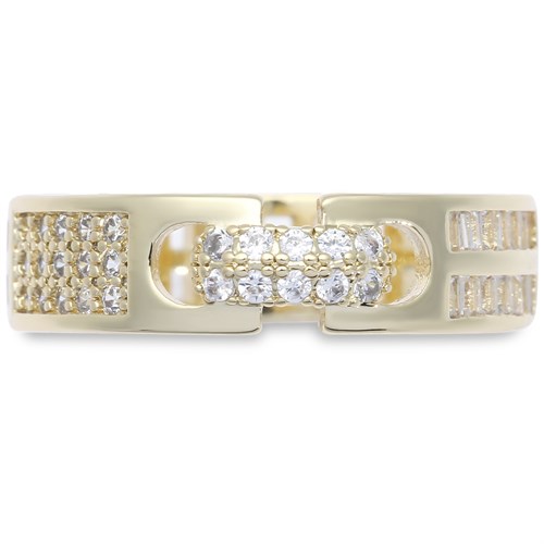 Nhẫn Hợp Kim Nữ AvaJi Đính Đá AVJ.R000237.00 Màu Vàng