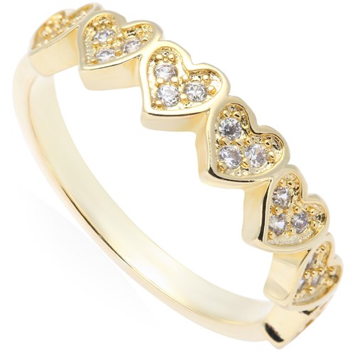 Nhẫn Hợp Kim Nữ AvaJi Đính Đá AVJ.R000258.00 Màu Vàng