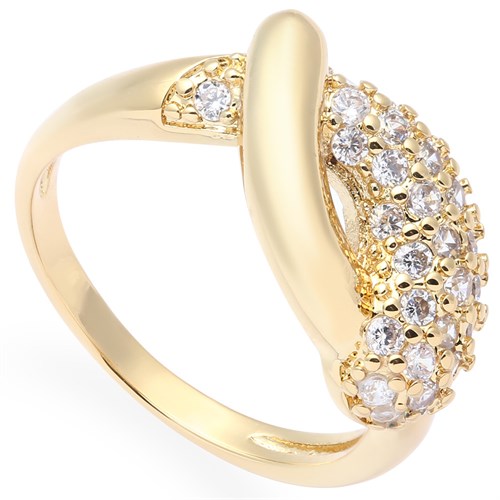 Nhẫn Hợp Kim Nữ AvaJi Đính Đá AVJ.R000267.00 Màu Vàng