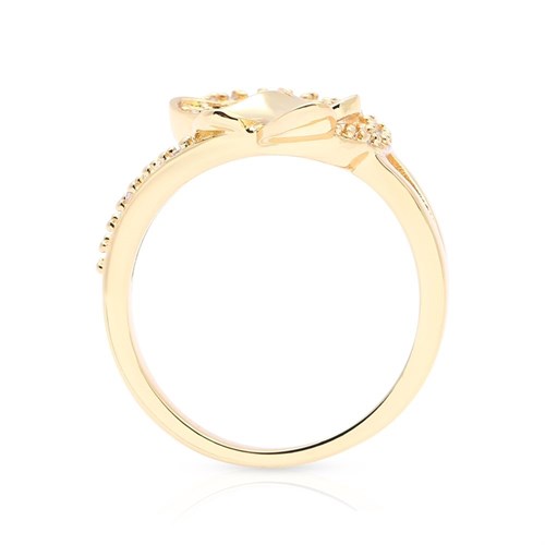 Nhẫn Hợp Kim Nữ AvaJi Đính Đá AVJ.R000280.00 Màu Vàng