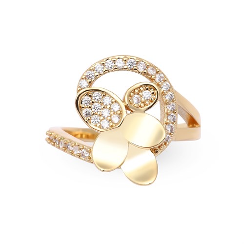 Nhẫn Hợp Kim Nữ AvaJi Đính Đá AVJ.R000280.00 Màu Vàng