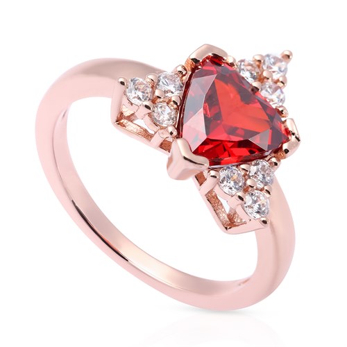 Nhẫn Hợp Kim Nữ AvaJi Đính Đá AVJ.R000283.00 Màu Vàng Hồng