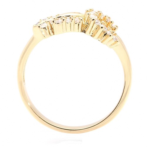 Nhẫn Hợp Kim Nữ AvaJi Đính Đá AVJ.R000286.00 Màu Vàng