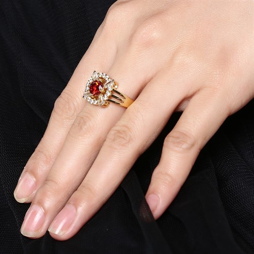 Nhẫn Hợp Kim Nữ AvaJi Đính Đá AVJ.R000287.00 Màu Vàng