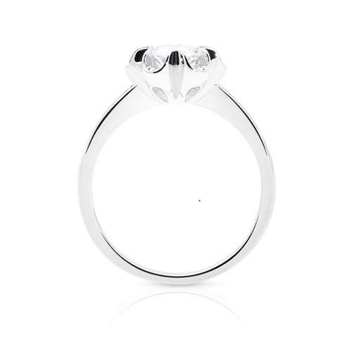 Nhẫn Hợp Kim Đính Đá Nữ AvaJi AVJ.R000302.00 Màu Bạc
