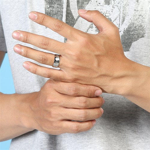 Nhẫn Hợp Kim Nam AvaJi AVJ.R000321.00 Màu Bạc