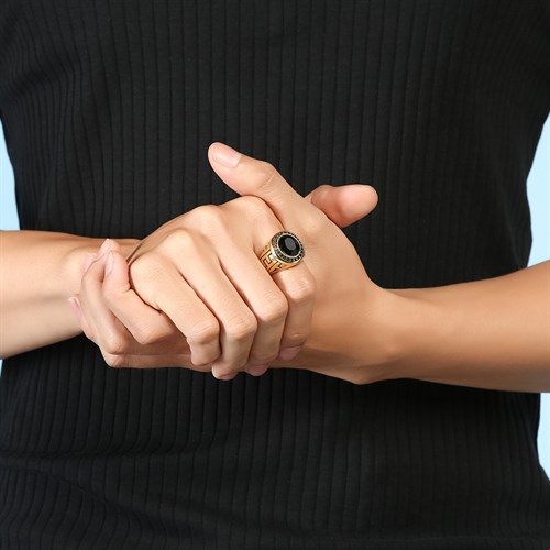 Nhẫn Hợp Kim Nam AvaJi Đính Đá AVJ.R000325.00