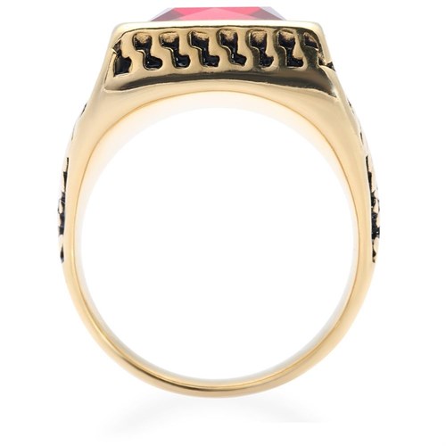 Nhẫn Hợp Kim Nam AvaJi Đính Đá AVJ.R000326.00 Màu Vàng