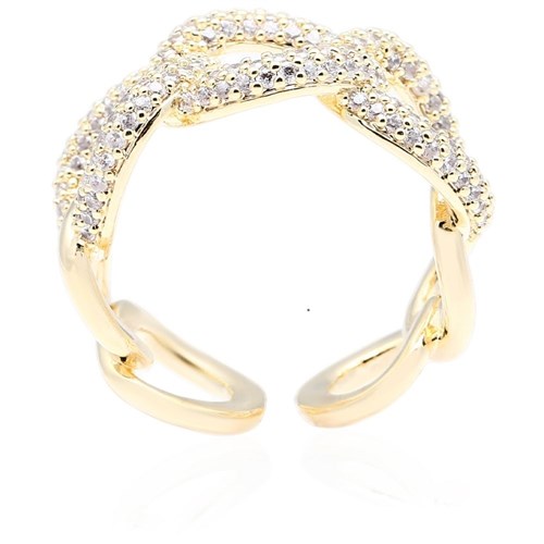 Nhẫn Hợp Kim Nữ AvaJi Đính Đá Zircon AVJ.R000019.00 Màu Vàng