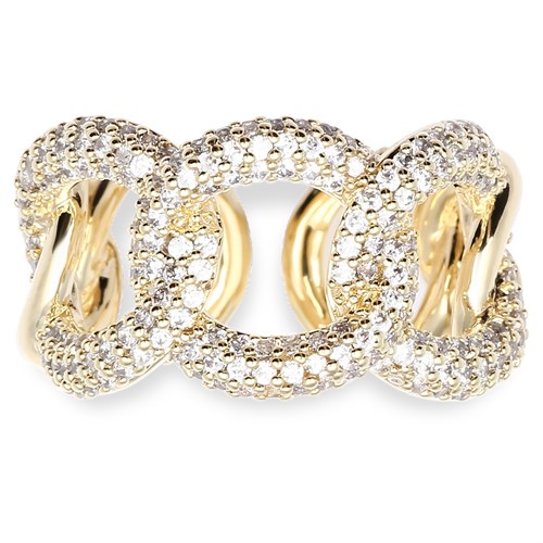 Nhẫn Hợp Kim Nữ AvaJi Đính Đá Zircon AVJ.R000019.00 Màu Vàng