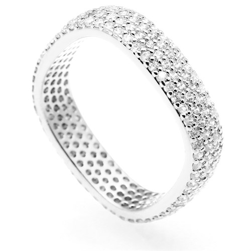 Nhẫn Hợp Kim Nữ AvaJi Đính Đá Zircon AVJ.R000046.00 Màu Bạc