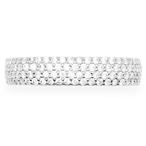 Nhẫn Hợp Kim Nữ AvaJi Đính Đá Zircon AVJ.R000046.00 Màu Bạc