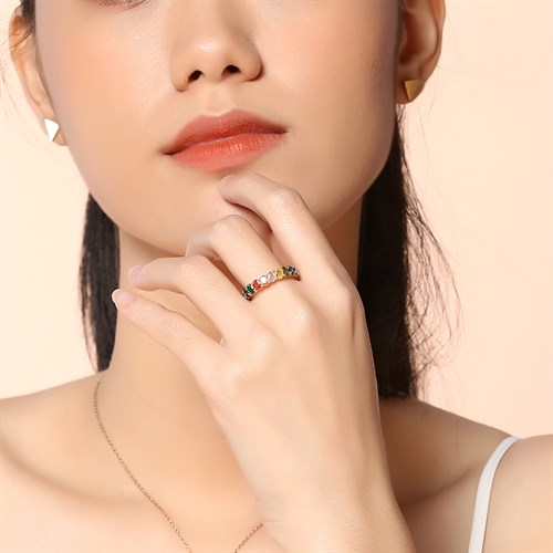 Nhẫn Hợp Kim Nữ AvaJi AVJ.R000047.00 Màu Vàng
