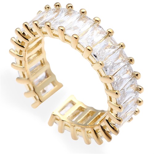 Nhẫn Hợp Kim Nữ AvaJi Đính Đá Zircon AVJ.R000061.00 Màu Vàng