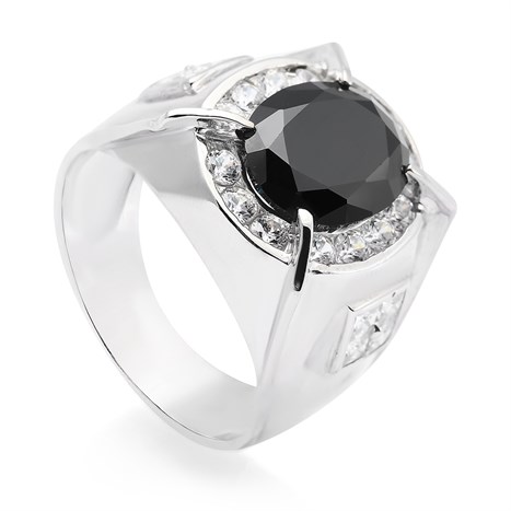 Nhẫn Bạc Nam Đính Đá Mạ Vàng Trắng AvaJi AVJ.R000334