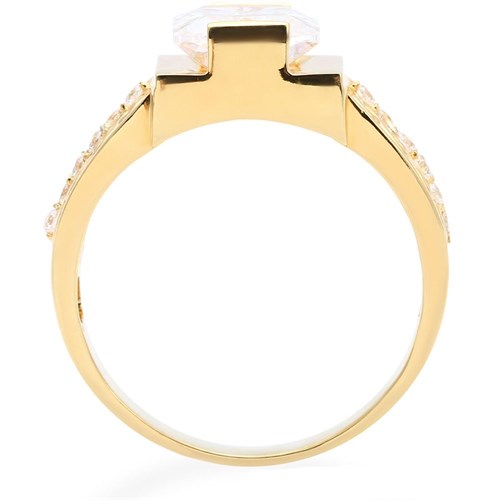 Nhẫn Bạc Nam Đính Đá Mạ Vàng 18K AvaJi AVJ.R000345 Màu Vàng