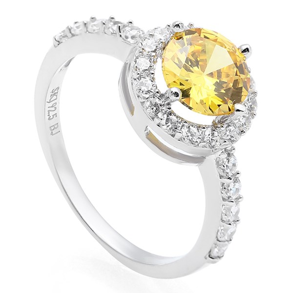 Nhẫn Bạc Nữ Đính Đá Mạ Vàng Trắng AvaJi AVJ.R000380