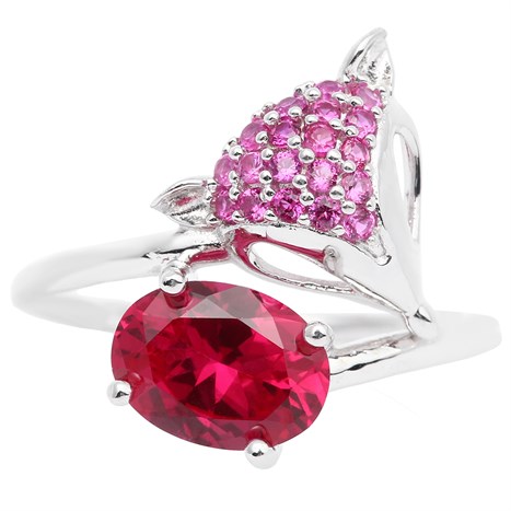 Nhẫn Bạc Nữ Đính Đá Mạ Vàng Trắng AvaJi AVJ.R000412 Màu Bạc