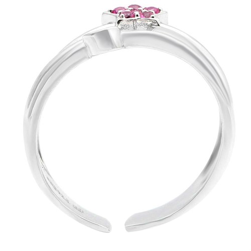 Nhẫn Bạc Nữ Đính Đá Mạ Vàng Trắng AvaJi AVJ.R000430 Màu Bạc