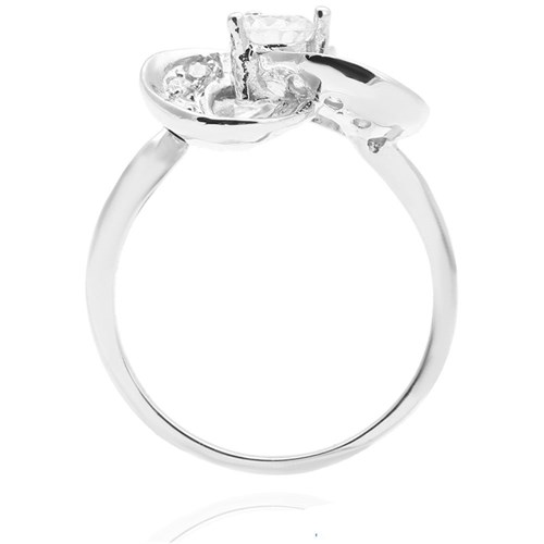 Nhẫn Bạc Nữ Đính Đá Mạ Vàng Trắng AvaJi AVJ.R000441 Màu Bạc