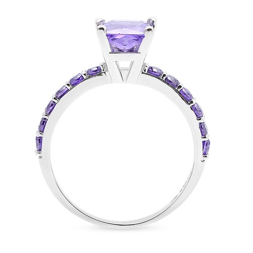 Nhẫn Bạc Nữ Đính Đá Mạ Vàng Trắng AvaJi AVJ.R000444 Màu Bạc