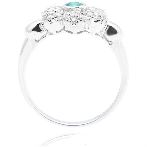 Nhẫn Bạc Nữ Đính Đá Mạ Vàng Trắng AvaJi AVJ.R000468 Màu Bạc