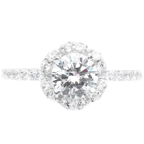 Nhẫn Bạc Nữ Đính Đá Mạ Vàng Trắng AvaJi AVJ.R000477 Màu Bạc