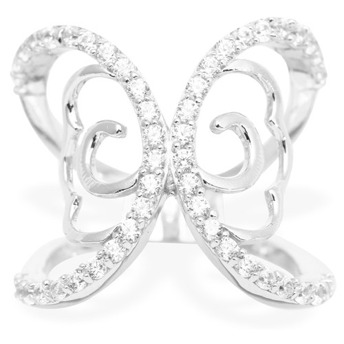 Nhẫn Bạc Nữ Đính Đá Mạ Vàng Trắng AvaJi AVJ.R000484 Màu Bạc