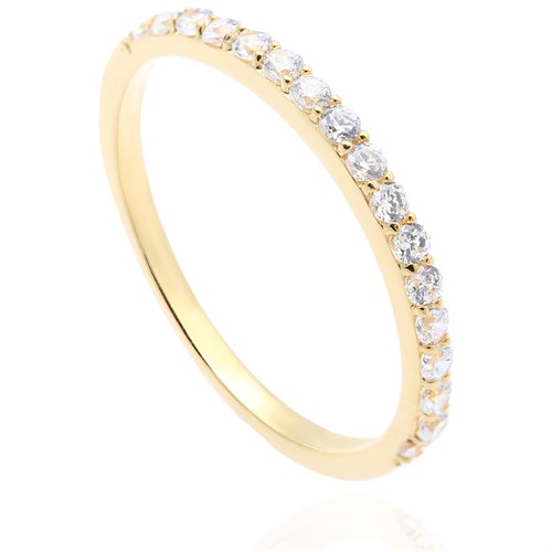 Nhẫn Bạc Nữ Đính Đá Mạ Vàng 18K AvaJi AVJ.R000496