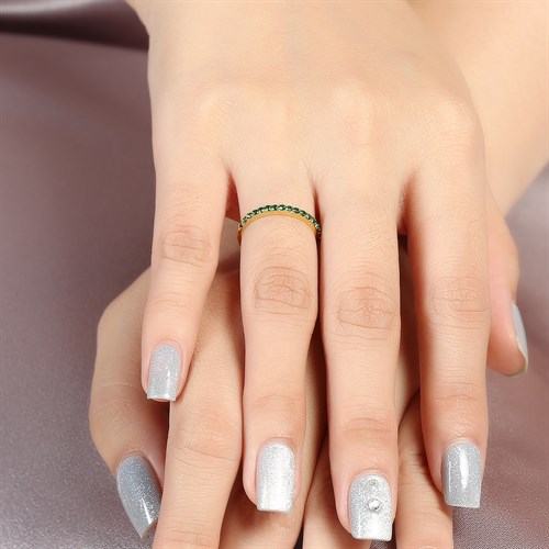 Nhẫn Bạc Nữ Đính Đá Mạ Vàng 18K AvaJi AVJ.R000497 Màu Vàng