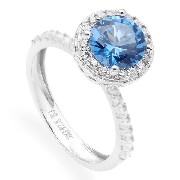 Nhẫn Bạc Nữ Đính Đá Mạ Vàng Trắng AvaJi AVJ.R000504