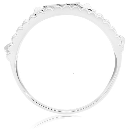 Nhẫn Bạc Nữ Đính Đá Mạ Vàng Trắng AvaJi AVJ.R000511 Màu Bạc