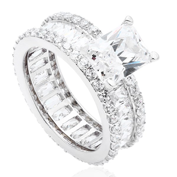 Nhẫn Bạc Nữ Đính Đá Mạ Vàng Trắng AvaJi AVJ.R000526