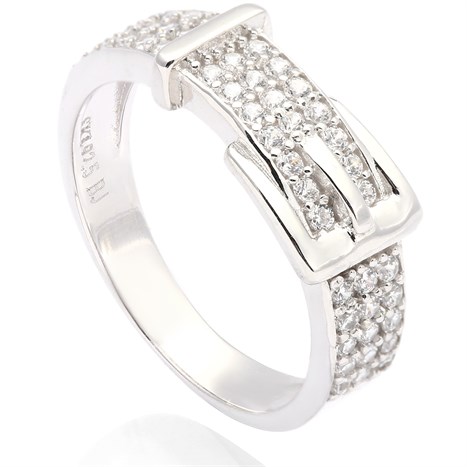 Nhẫn Bạc Nữ Đính Đá Mạ Vàng Trắng AvaJi AVJ.R000527