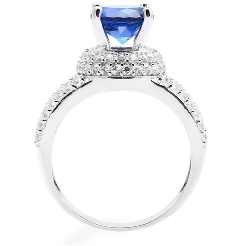 Nhẫn Bạc Nữ Đính Đá Mạ Vàng Trắng AvaJi AVJ.R000531 Màu Bạc