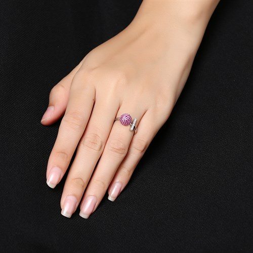 Nhẫn Bạc Nữ Đính Đá Mạ Vàng Trắng AvaJi AVJ.R000535 Màu Bạc