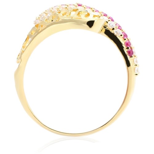 Nhẫn Bạc Nữ Đính Đá Mạ Vàng 18K AvaJi AVJ.R000540 Màu Vàng