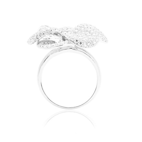Nhẫn Bạc Nữ Đính Đá Mạ Vàng Trắng AvaJi AVJ.R000556 Màu Bạc