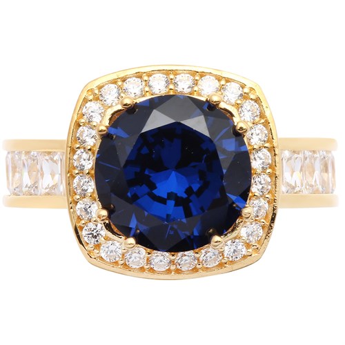 Nhẫn Bạc Nữ Đính Đá Mạ Vàng 18K AvaJi AVJ.R000557 Màu Vàng