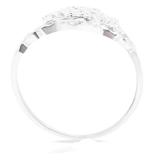 Nhẫn Bạc Nữ Đính Đá Mạ Vàng Trắng AvaJi AVJ.R000571 Màu Bạc