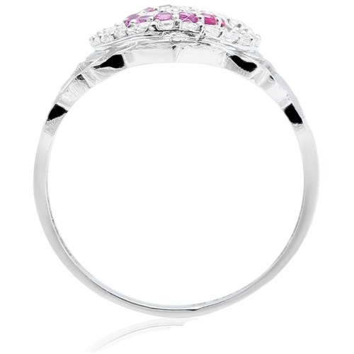 Nhẫn Bạc Nữ Đính Đá Mạ Vàng Trắng AvaJi AVJ.R000574 Màu Bạc